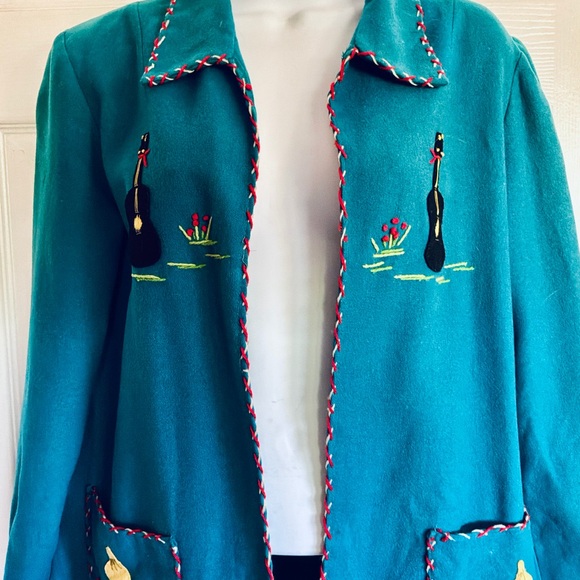 Vintage..LA MEXICANA..wool embroidery jacket - Picture 2 of 9
